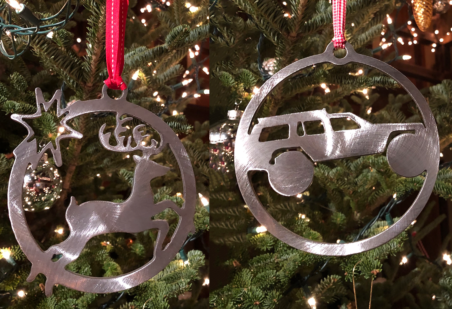 Steel Ornament Set - Cherokee & Reindeer