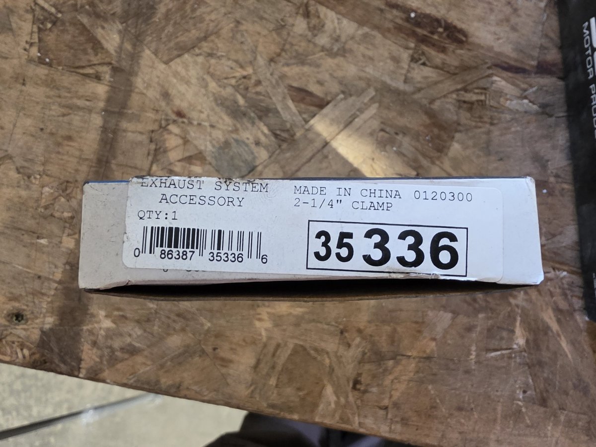 Box end label: Walker 35336, 2-1/4 inch clamp