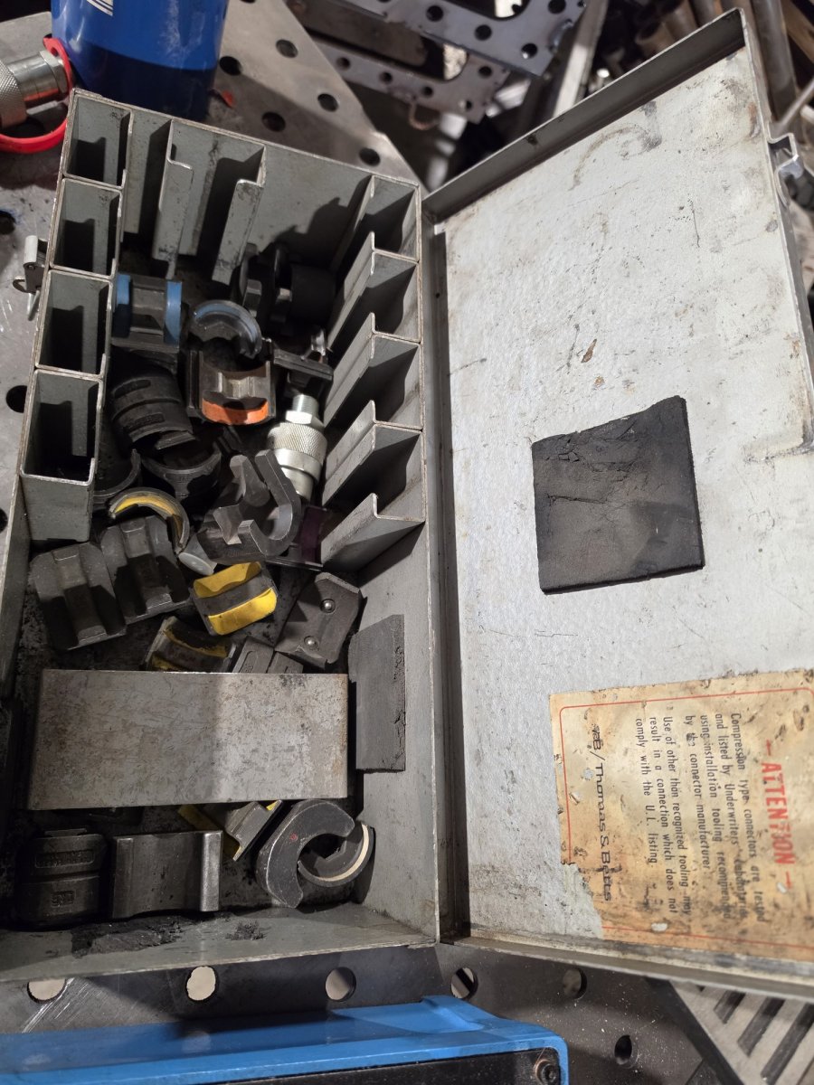 T&B die case open with attention label