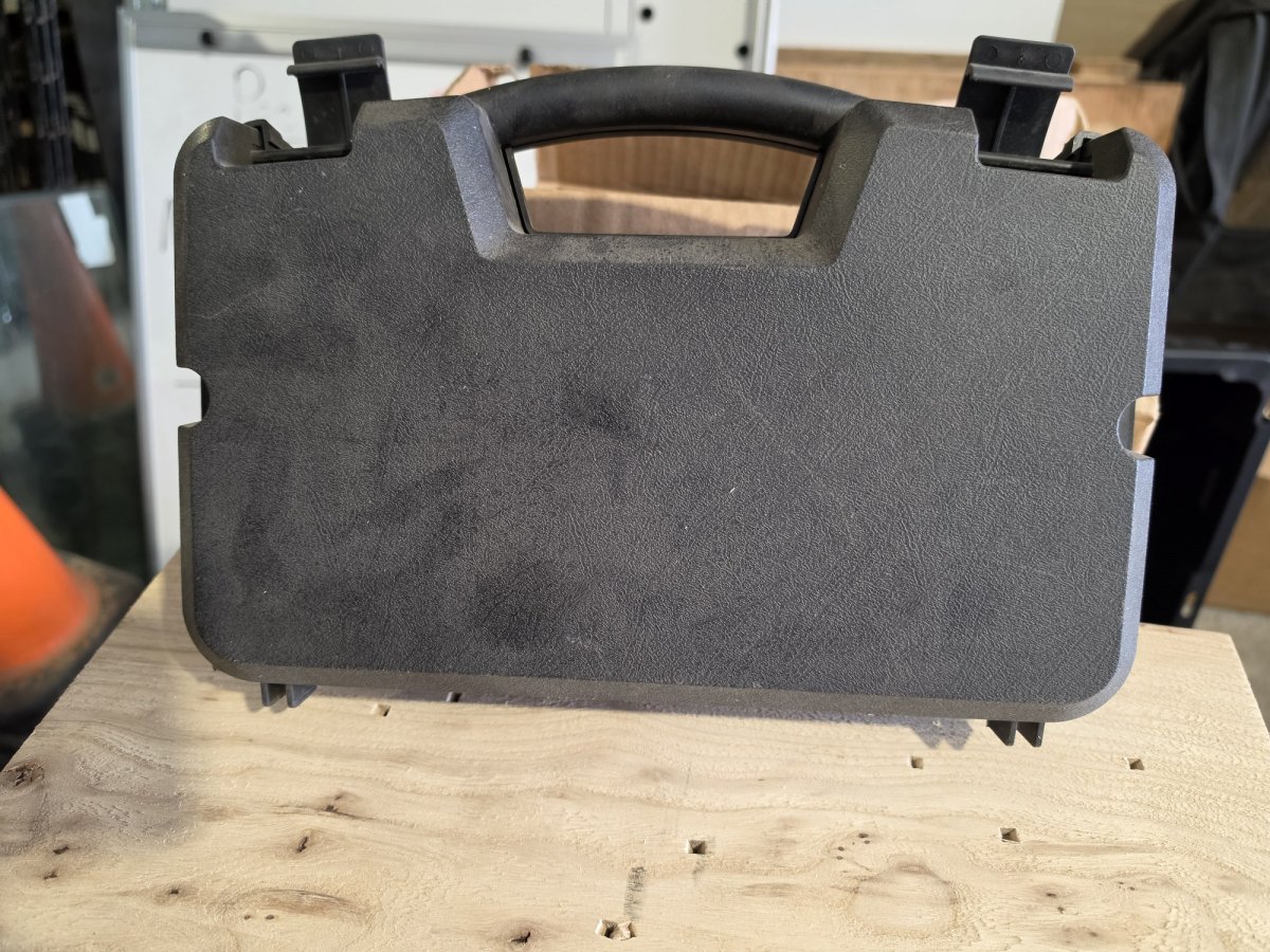 Black hard pistol case exterior