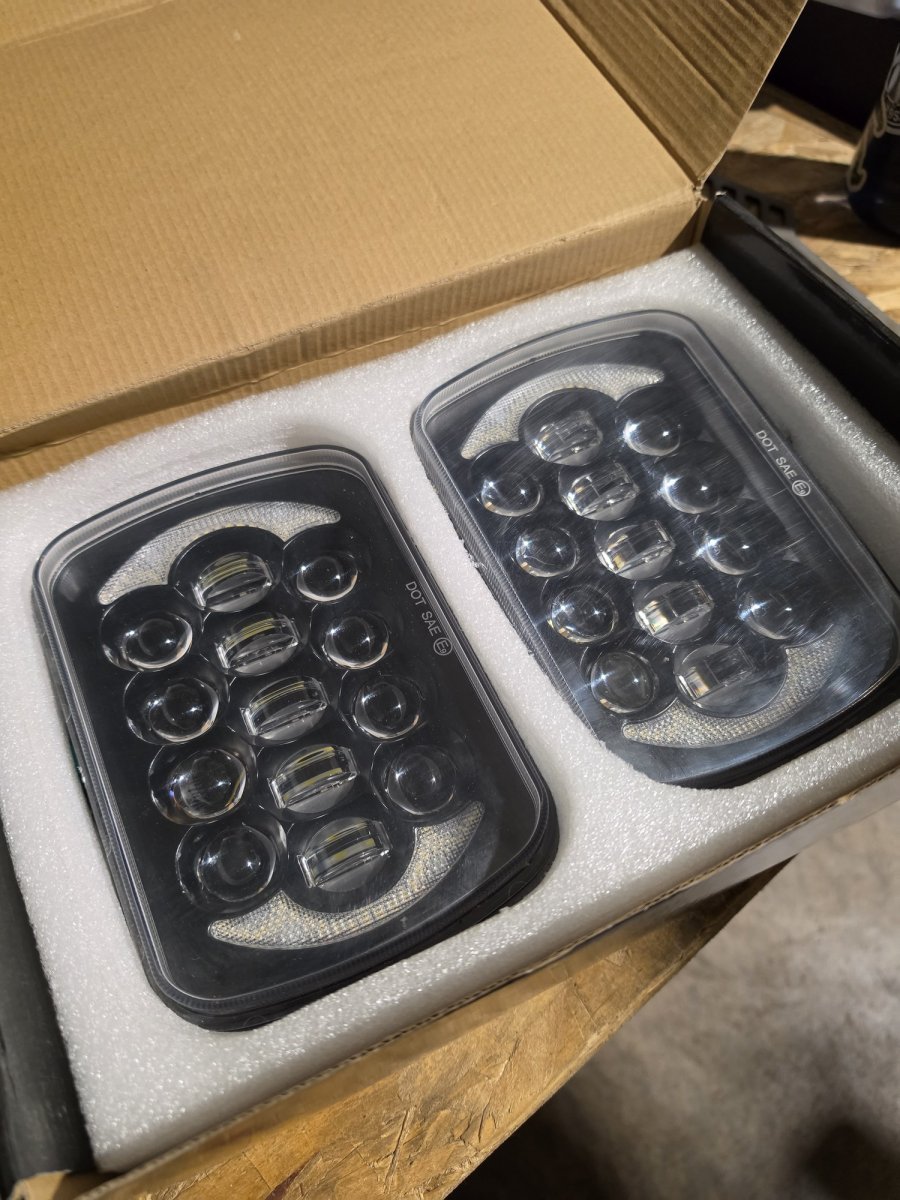 7x6 LED headlights halo DRL
