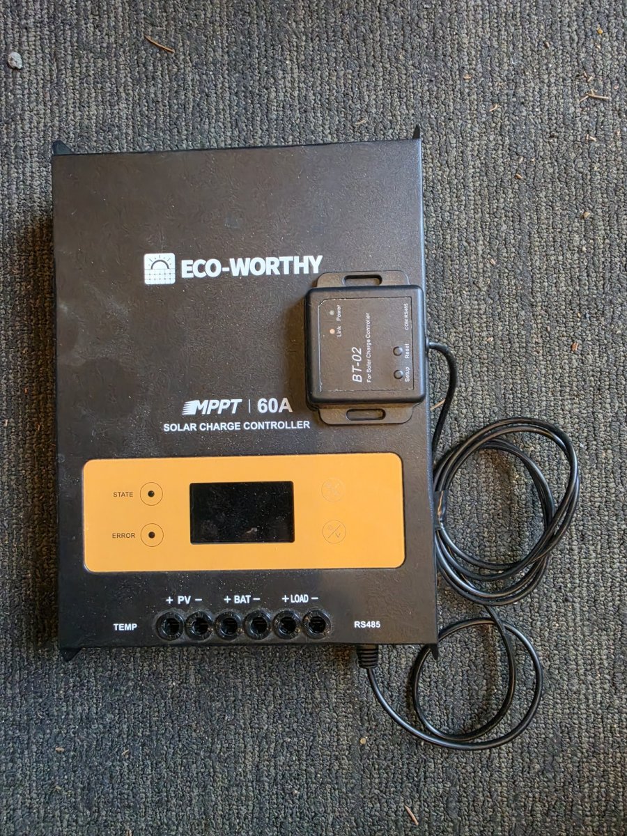 Eco-Worthy 60A MPPT Solar Charge Controller 12/24/36/48V with BT-02 Bluetooth Module (Used, Works)
