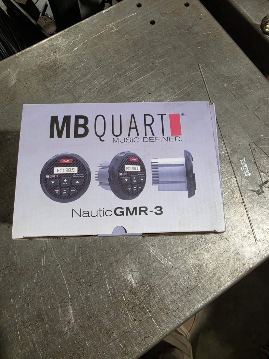 MB Quart Nautic GMR-3 Bluetooth Marine/Off-Road Receiver + Chrysler/Dodge/Jeep Harness (New, Open Box)