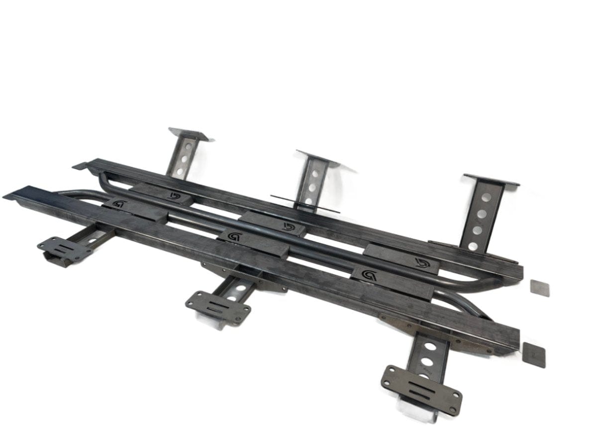 DIY Deluxe Rock Sliders – Long Bed – Jeep Comanche MJ (1985–1992)
