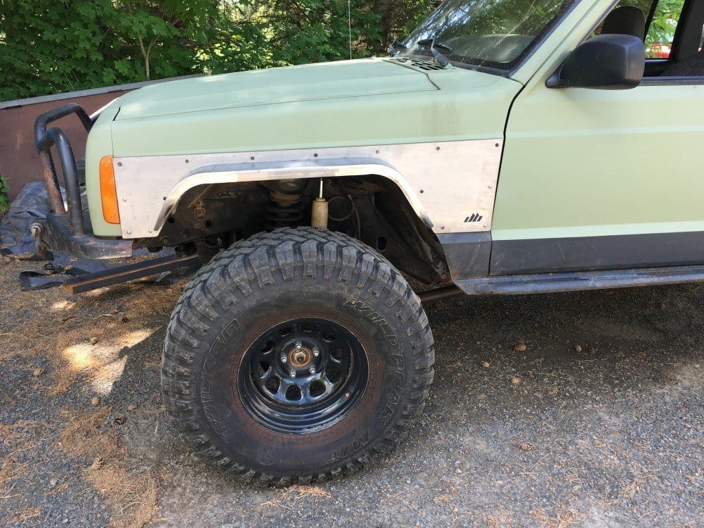 Full Set Steel Fender Armor & Flares, Front and Rear – 2-Door Jeep Cherokee XJ (1984–2001)